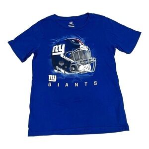 NFL NY Giants Blue T Shirt Kids Size 10-12
